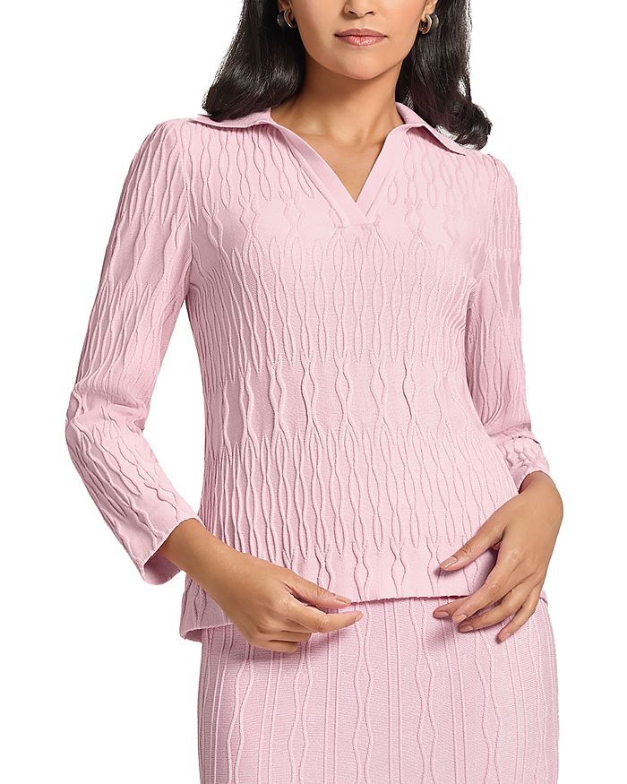 Верх с отложным воротником Misook, розовый 
Верх с отложным воротником Misook, розовый