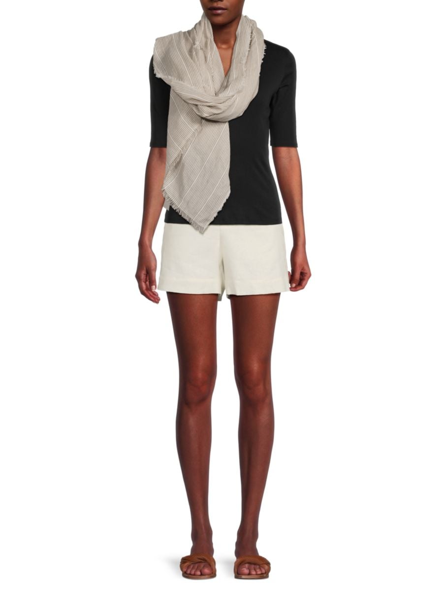 Полосатый хлопковый шарф Vince, цвет Optice White Sand
Полосатый хлопковый шарф Vince, цвет Optice White Sand