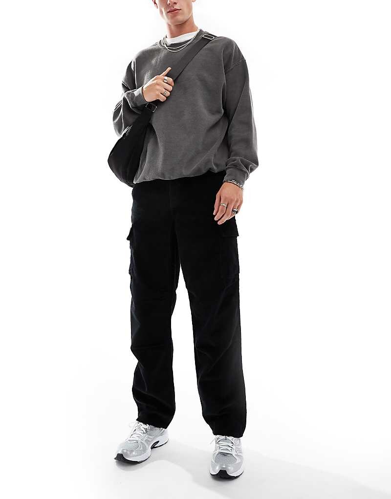 ASOS DESIGN – черные свободные вельветовые брюки-карго
ASOS DESIGN – черные свободные вельветовые брюки-карго