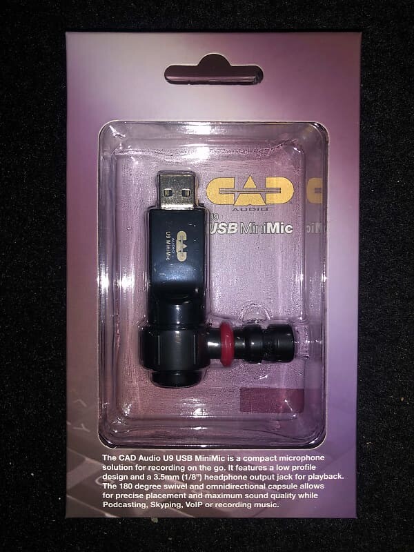 Конденсаторный микрофон CAD U9 MiniMic Omindirectional USB Microphone
Конденсаторный микрофон CAD U9 MiniMic Omindirectional USB Microphone