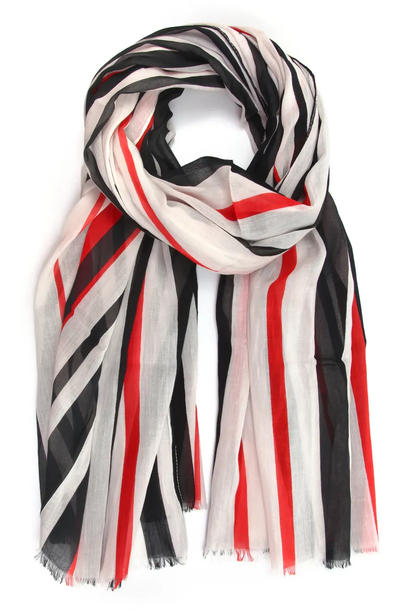 COLLEZIONE ALESSANDRO модный шарф "Liane", широкий, в полоску, белый
COLLEZIONE ALESSANDRO модный шарф "Liane", широкий, в полоску, белый