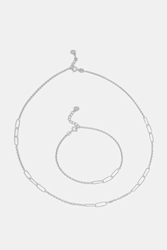 Комплект украшений в подарочной коробке Answear.Lab, серебряный
Комплект украшений в подарочной коробке Answear.Lab, серебряный
