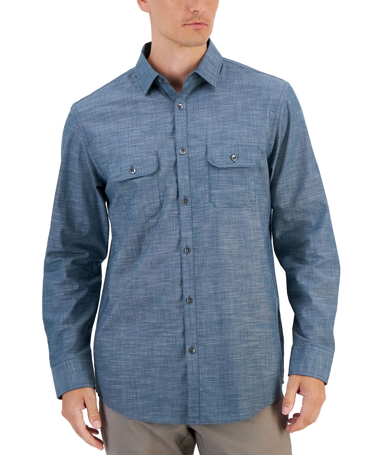 Мужская однотонная рубашка обычного кроя Alfani
Мужская однотонная рубашка обычного кроя Alfani