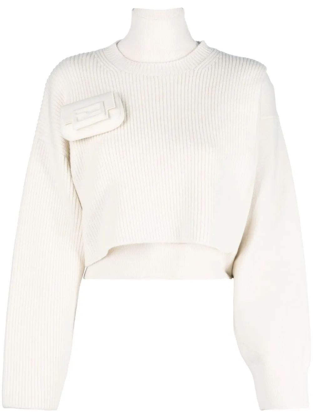 Джемпер с высоким воротником FENDI, нейтральный
Джемпер с высоким воротником FENDI, нейтральный