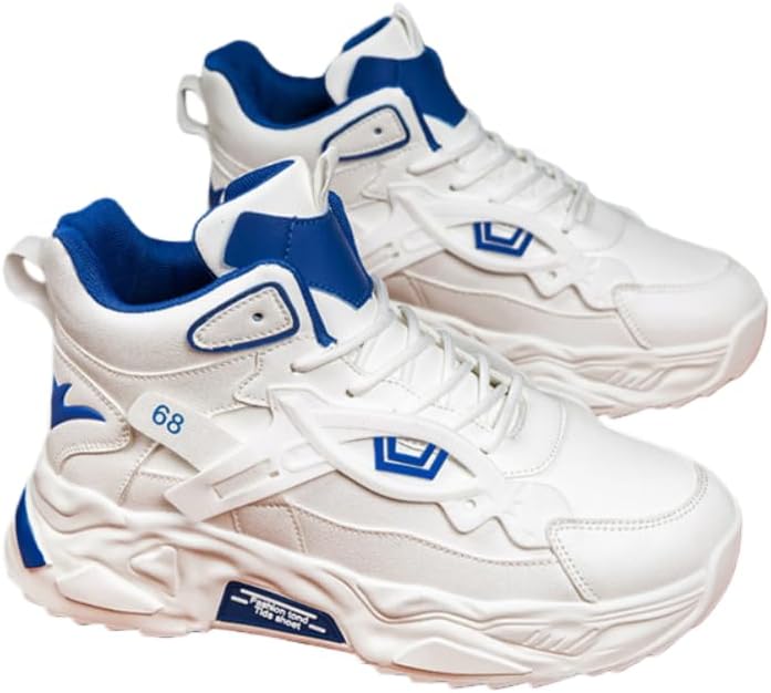 Высокие кроссовки Hhhchpm для активного отдыха, удобный материал из ПУ, противоскользящая подошва, шнуровка, подходят для разных сезонов - доступны большие размеры, синий
Высокие кроссовки Hhhchpm для активного отдыха, удобный материал из ПУ, противоскользящая подошва, шнуровка, подходят для разных сезонов - доступны большие размеры, синий