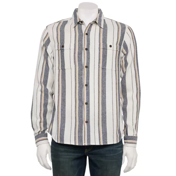 Мужская фактурная рубашка с длинным рукавом и застежкой на пуговицы Reverse Threads, цвет white wide stripe
Мужская фактурная рубашка с длинным рукавом и застежкой на пуговицы Reverse Threads, цвет white wide stripe