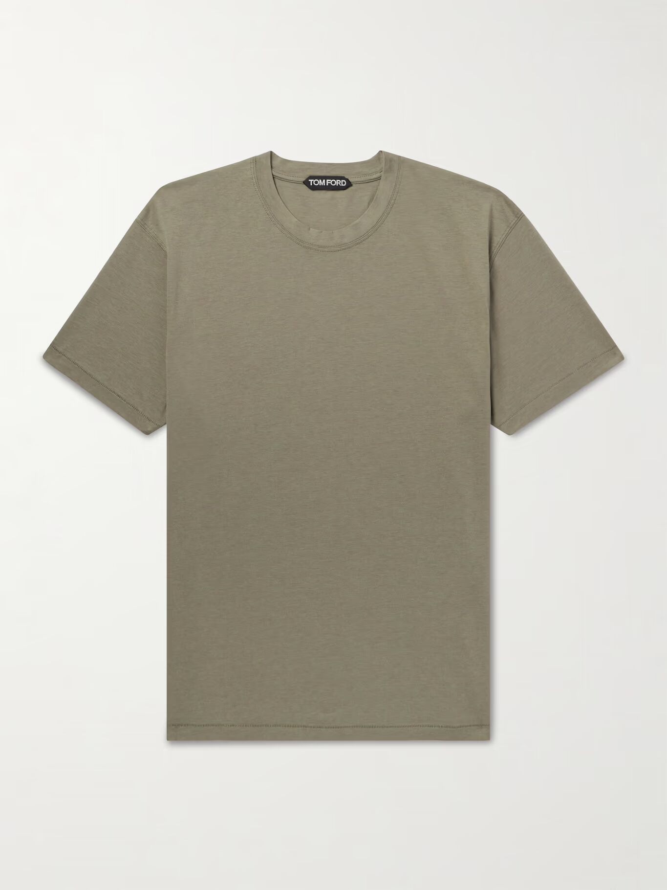Футболка облегающего кроя из лиоцелла и хлопкового трикотажа TOM FORD, зеленый
Футболка облегающего кроя из лиоцелла и хлопкового трикотажа TOM FORD, зеленый