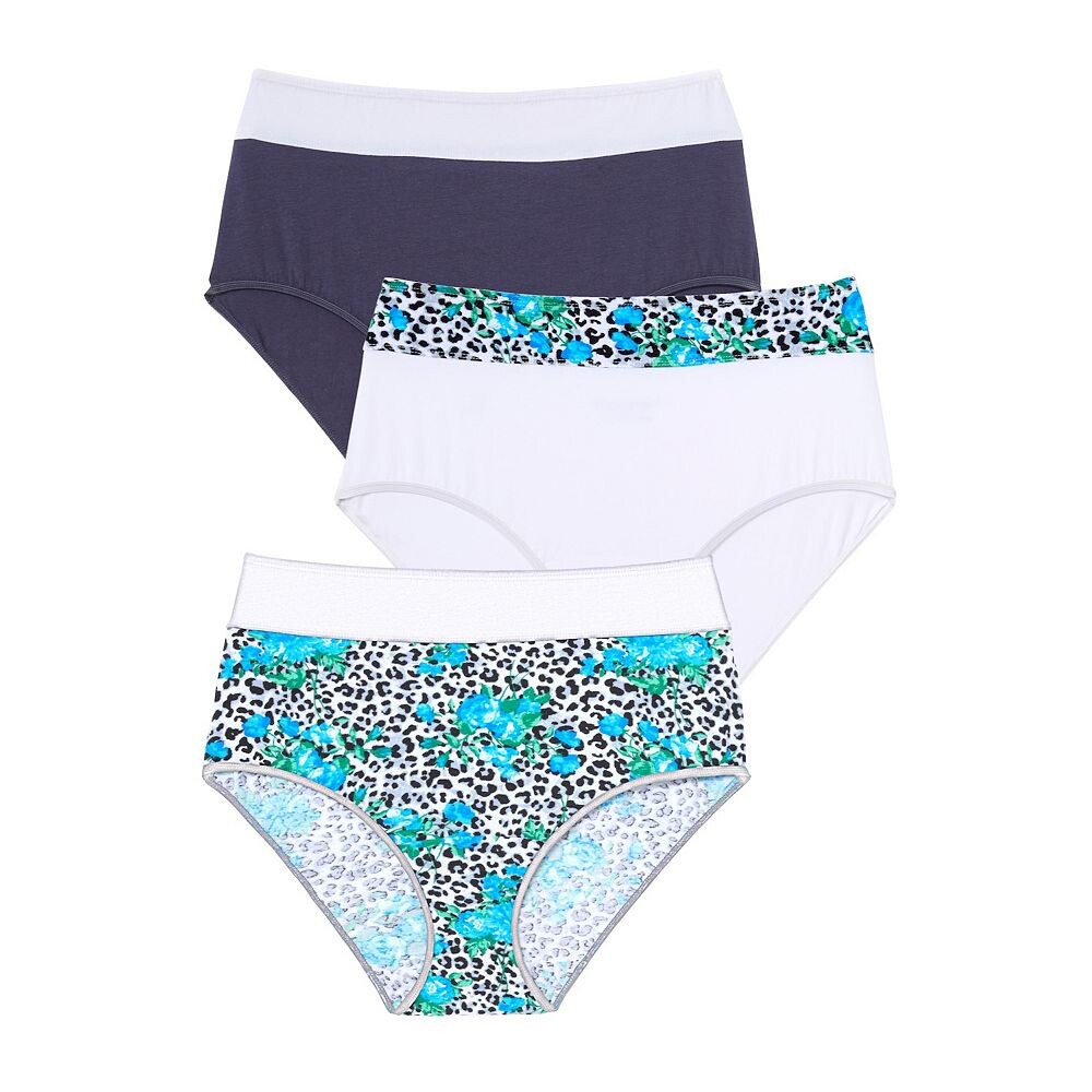 Женские хлопковые трусы больших размеров Comfort Choice из 3 комплектов полноразмерных трусов с цветными блоками, цвет Navy Assorted
Женские хлопковые трусы больших размеров Comfort Choice из 3 комплектов полноразмерных трусов с цветными блоками, цвет Navy Assorted