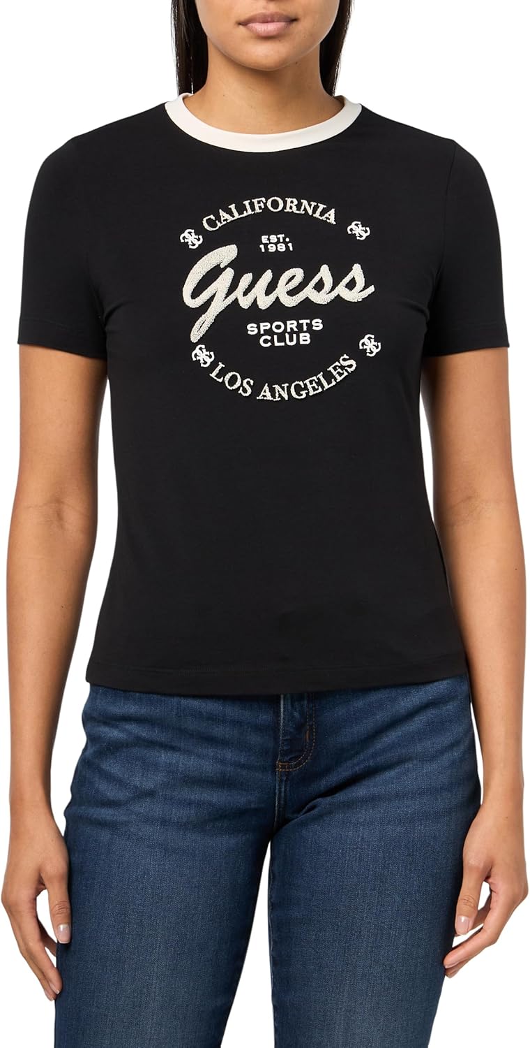 GUESS Женская Эко Короткий Рукав Gala Футболка, Jet Black, Черный, GUESS Женская Эко Короткий Рукав Gala Футболка, Jet Black
GUESS Женская Эко Короткий Рукав Gala Футболка, Jet Black, Черный, GUESS Женская Эко Короткий Рукав Gala Футболка, Jet Black