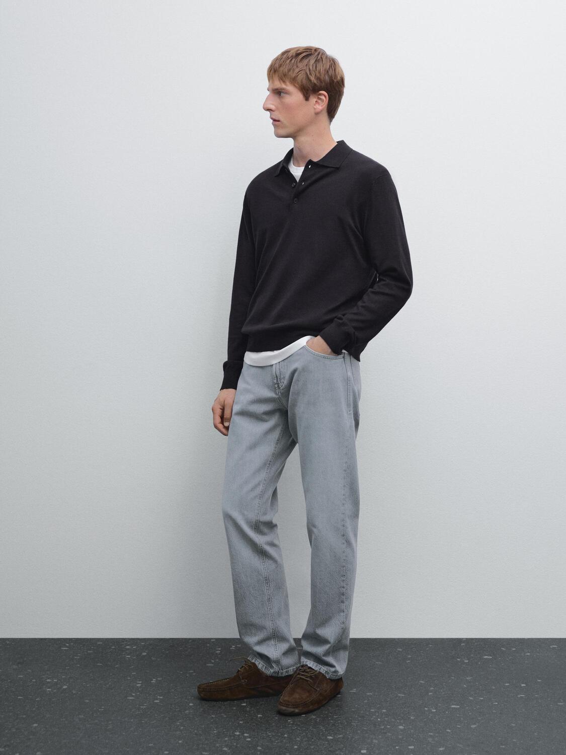 Трикотажный свитер-поло из хлопковой смеси Massimo Dutti, темно-синий
Трикотажный свитер-поло из хлопковой смеси Massimo Dutti, темно-синий