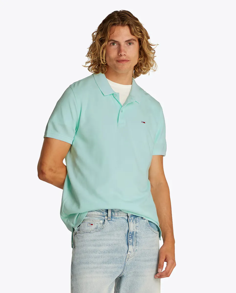 Мужская рубашка поло с эффектом потертости и облегающего кроя Tommy Jeans, зеленый
Мужская рубашка поло с эффектом потертости и облегающего кроя Tommy Jeans, зеленый
