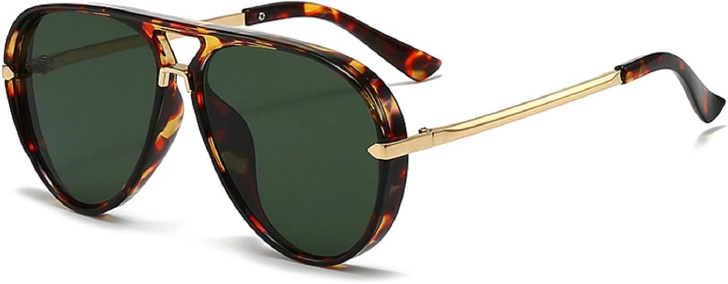 Большие солнцезащитные очки-пилот для женщин, модные солнцезащитные очки в крупной оправе, стильные очки-маска в металлической оправе овальной формы mincl, Leopard Green
Большие солнцезащитные очки-пилот для женщин, модные солнцезащитные очки в крупной оправе, стильные очки-маска в металлической оправе овальной формы mincl, Leopard Green