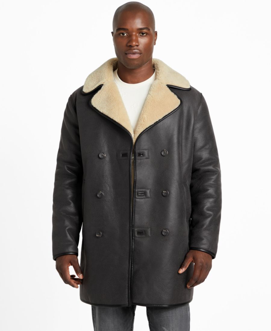 Мужское двубортное пальто из искусственной кожи GUESS, Jet Black
Мужское двубортное пальто из искусственной кожи GUESS, Jet Black