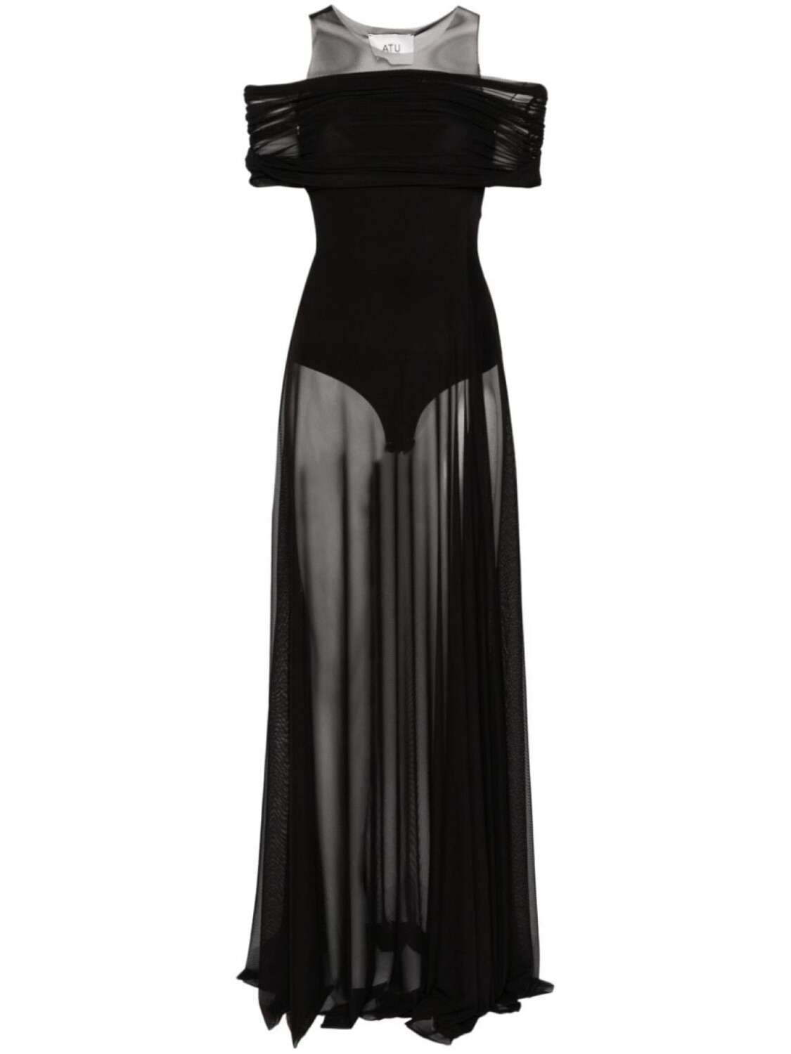 Atu Body Couture сетчатое платье макси с круглым вырезом, черный
Atu Body Couture сетчатое платье макси с круглым вырезом, черный
