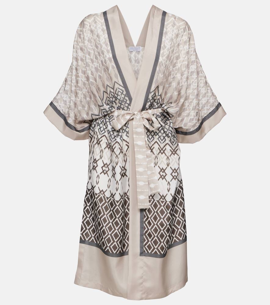 Печатный шелковый халат Brunello Cucinelli, C6003
Печатный шелковый халат Brunello Cucinelli, C6003