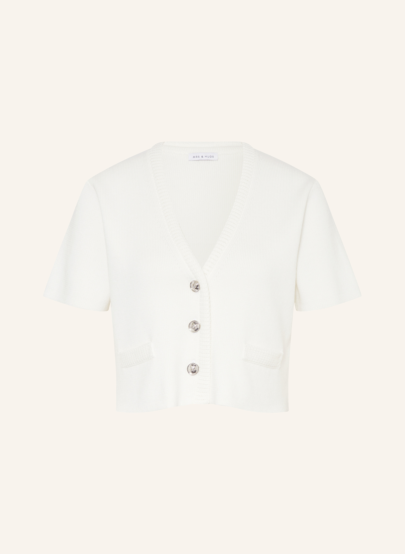Укороченный кардиган Mrs & Hugs, белый
Укороченный кардиган Mrs & Hugs, белый
