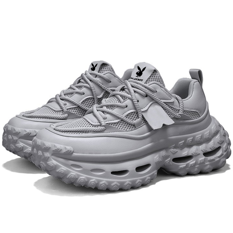 Износостойкие дышащие низкие массивные кроссовки для мужчин Playboy, Gray 
Износостойкие дышащие низкие массивные кроссовки для мужчин Playboy, Gray