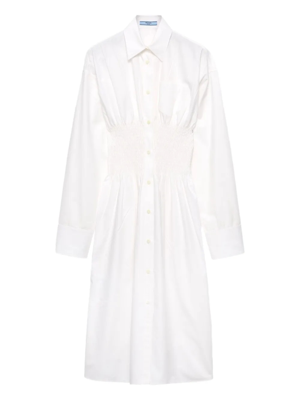 Платье Prada из хлопчатобумажной ткани, белый
Платье Prada из хлопчатобумажной ткани, белый