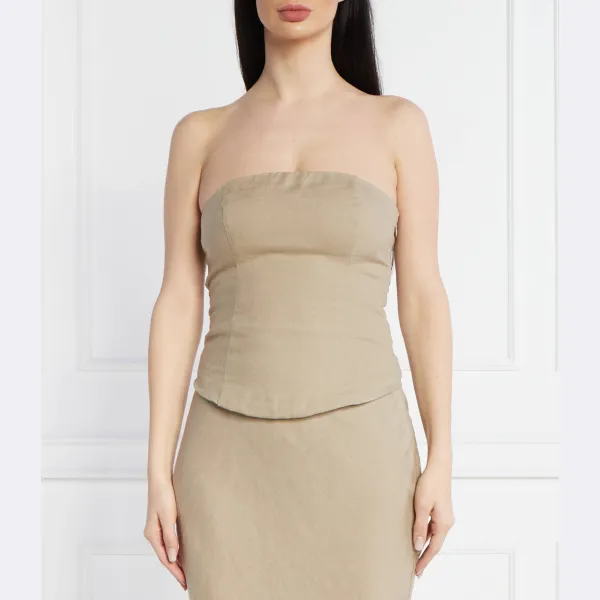 Льняной топ узкого кроя Saelynn Samsøe Samsøe, бежевый
Льняной топ узкого кроя Saelynn Samsøe Samsøe, бежевый