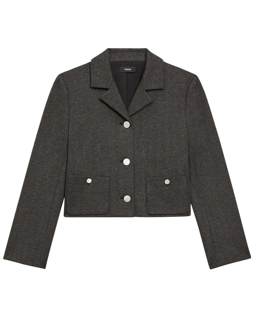 Укороченная куртка свободного кроя Theory Knit, серый
Укороченная куртка свободного кроя Theory Knit, серый