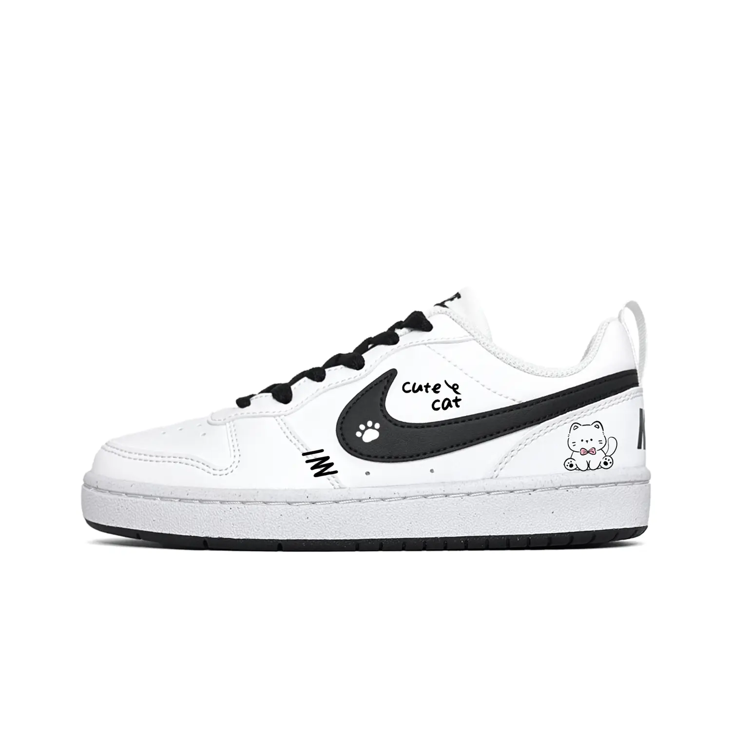 Nike Детские износостойкие низкие скейтбордистские кроссовки Court Borough Fat Cat для подростков, черные и белые
Nike Детские износостойкие низкие скейтбордистские кроссовки Court Borough Fat Cat для подростков, черные и белые