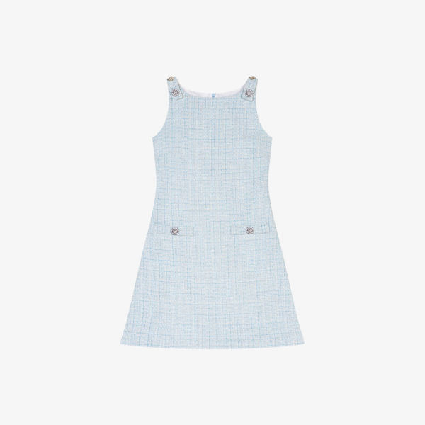 Платье мини Maje без рукавов из твида с добавлением хлопка, синий
Платье мини Maje без рукавов из твида с добавлением хлопка, синий