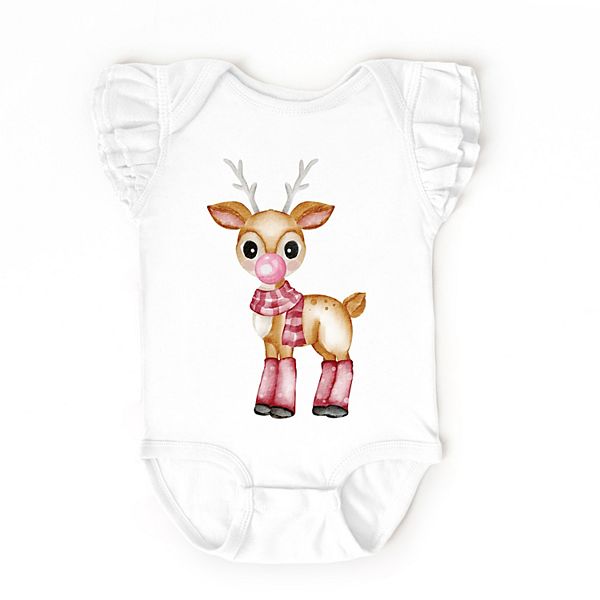 Боди с рукавами-крылышками Watercolor reindeer bubblegum The Juniper Shop, White
Боди с рукавами-крылышками Watercolor reindeer bubblegum The Juniper Shop, White