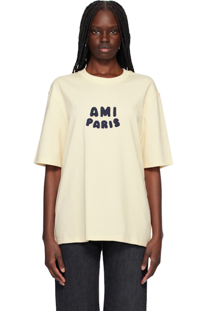 Футболка из хлопка Off-White с нашивкой «Ami Paris»
Футболка из хлопка Off-White с нашивкой «Ami Paris»