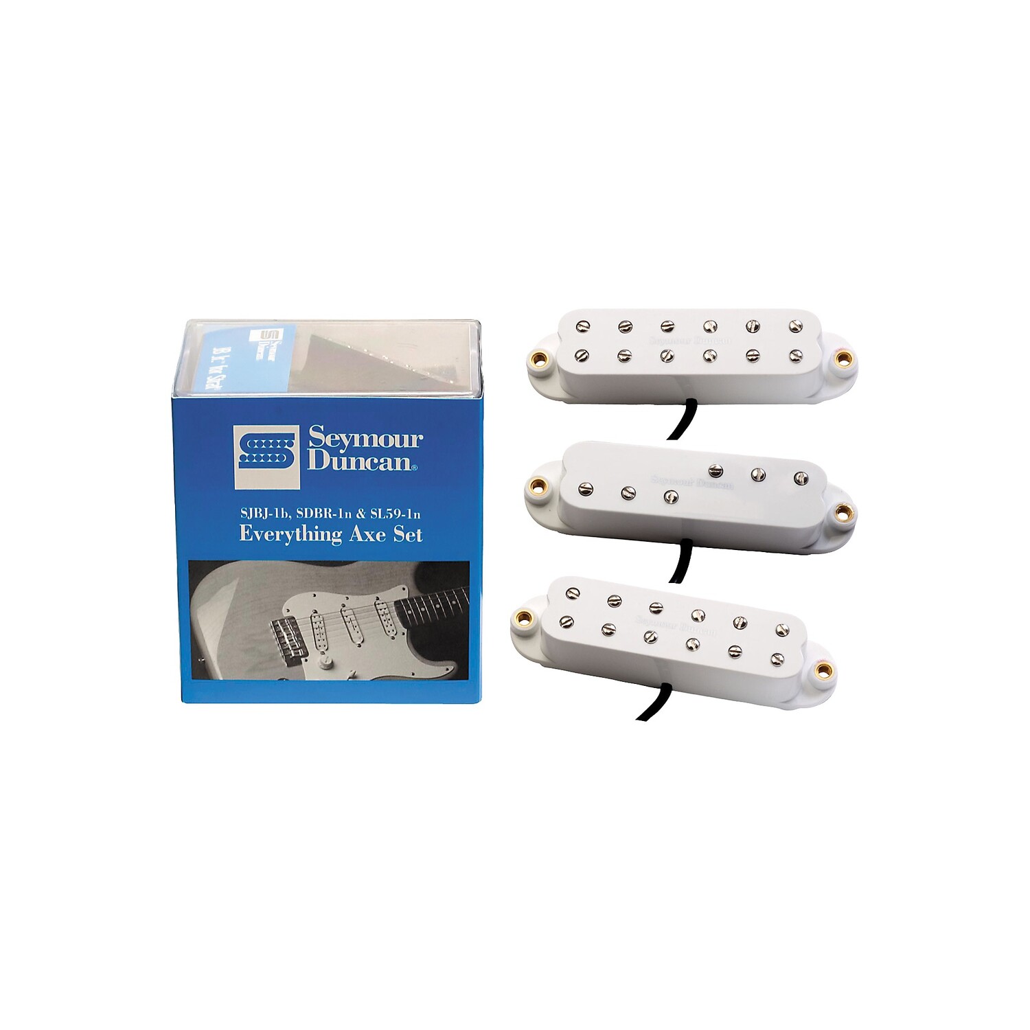 Набор звукоснимателей для электрогитары с одной катушкой Seymour Duncan Everything Axe, белый
Набор звукоснимателей для электрогитары с одной катушкой Seymour Duncan Everything Axe, белый