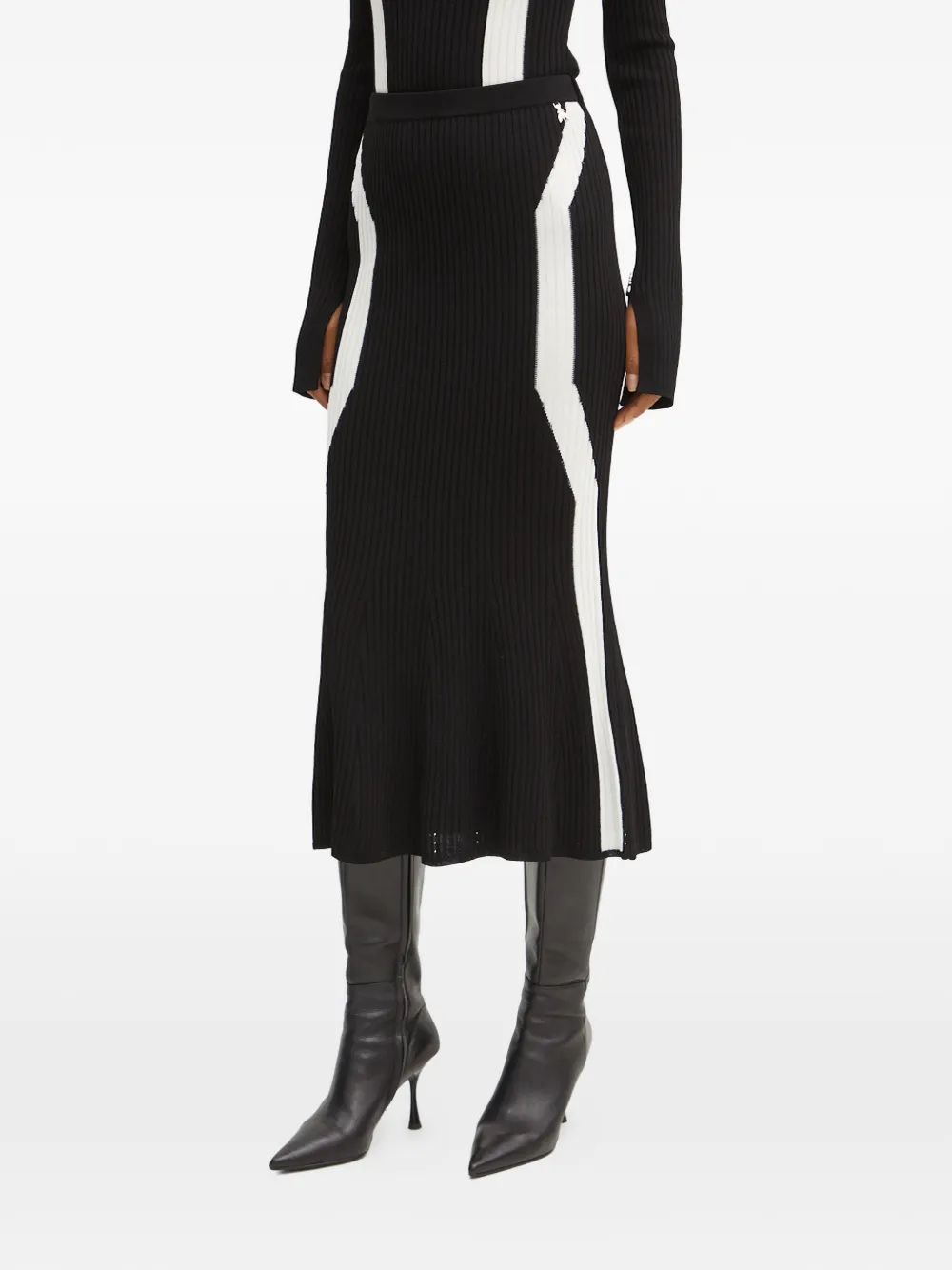 Юбка миди со вставками в рубчик Patrizia Pepe, черный
Юбка миди со вставками в рубчик Patrizia Pepe, черный