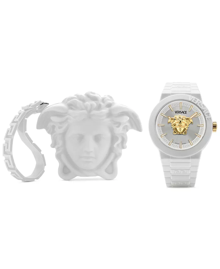 Мужские часы Swiss V-Pop с белым силиконовым ремешком, 43 мм Versace
Мужские часы Swiss V-Pop с белым силиконовым ремешком, 43 мм Versace