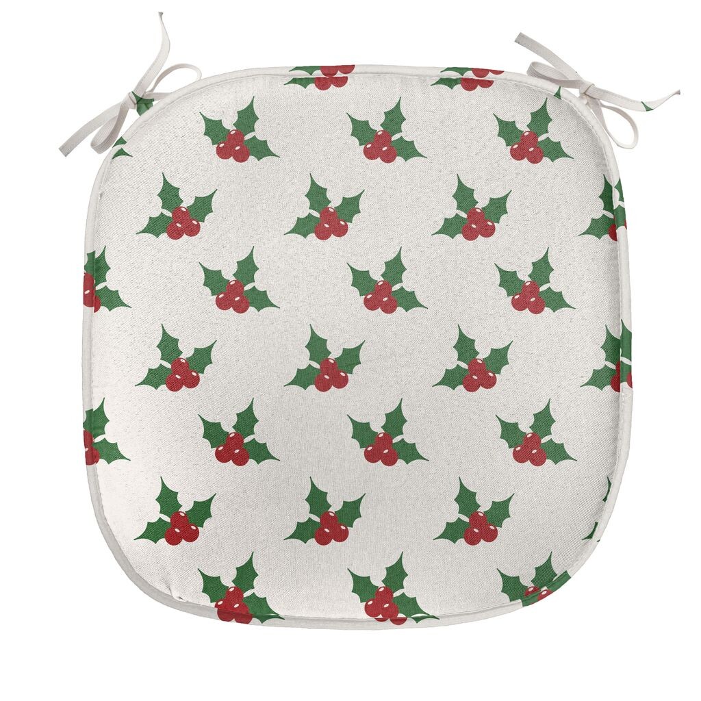 ABAKUHAUS Рождественская подушка для обеденного стула Holly Berries Декоративная водонепроницаемая подушка с ремнями для кухонных сидений 40 см x 40 см Зеленый Белый Красный
ABAKUHAUS Рождественская подушка для обеденного стула Holly Berries Декоративная водонепроницаемая подушка с ремнями для кухонных сидений 40 см x 40 см Зеленый Белый Красный