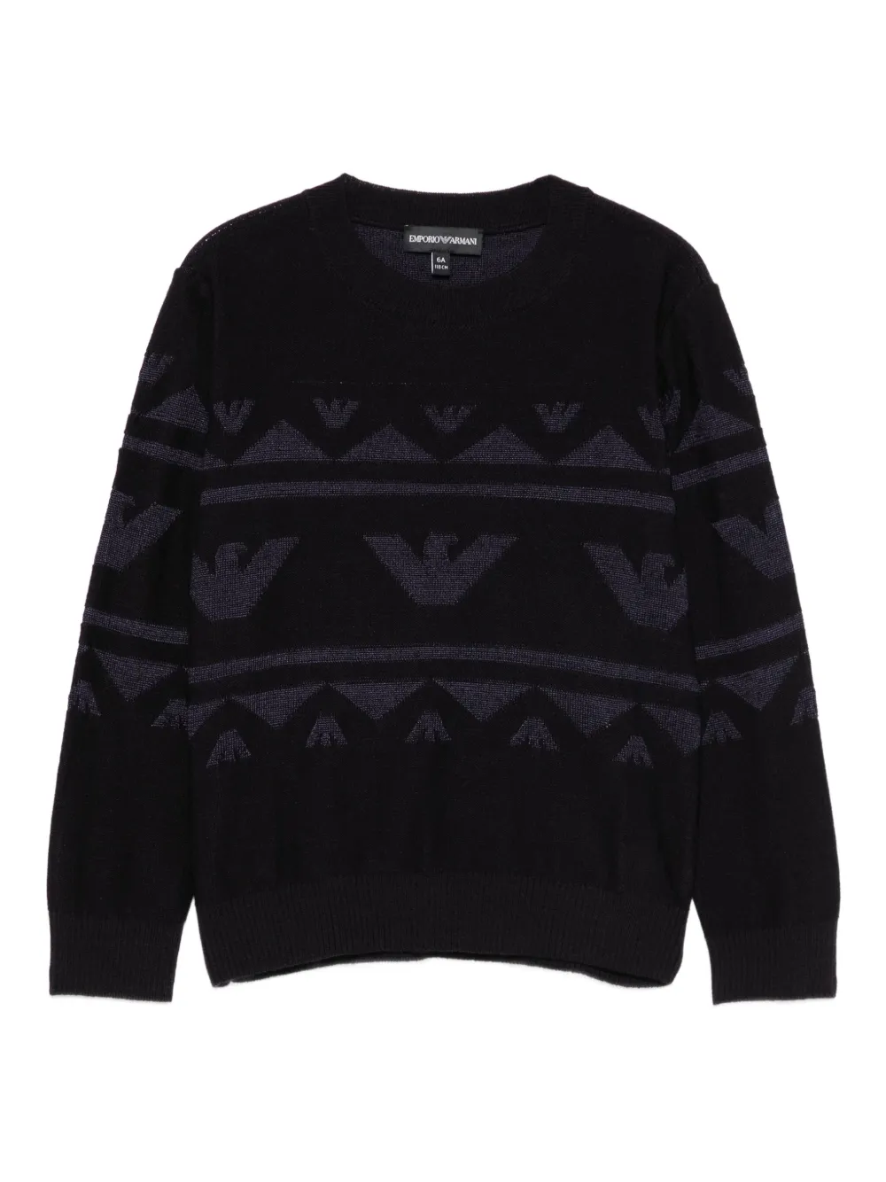 Свитер с круглым вырезом и логотипом Emporio Armani Kids, черный
Свитер с круглым вырезом и логотипом Emporio Armani Kids, черный