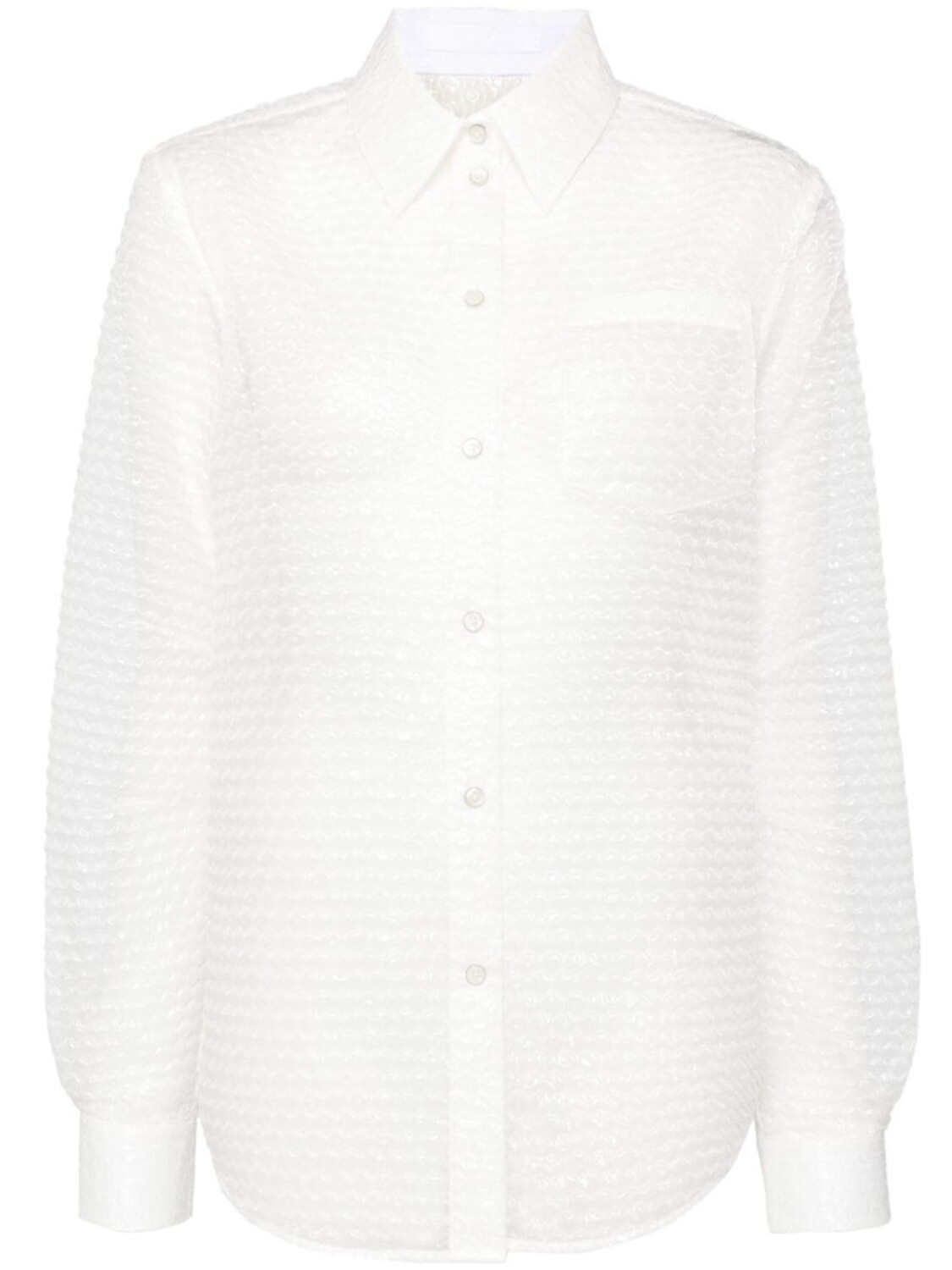 Helmut Lang рубашка с закругленным подолом, белый
Helmut Lang рубашка с закругленным подолом, белый