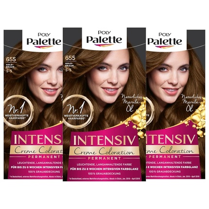 Schwarzkopf Poly Intensive Cream Краска для волос 655/5-5 Золотисто-коричневый Palette
Schwarzkopf Poly Intensive Cream Краска для волос 655/5-5 Золотисто-коричневый Palette