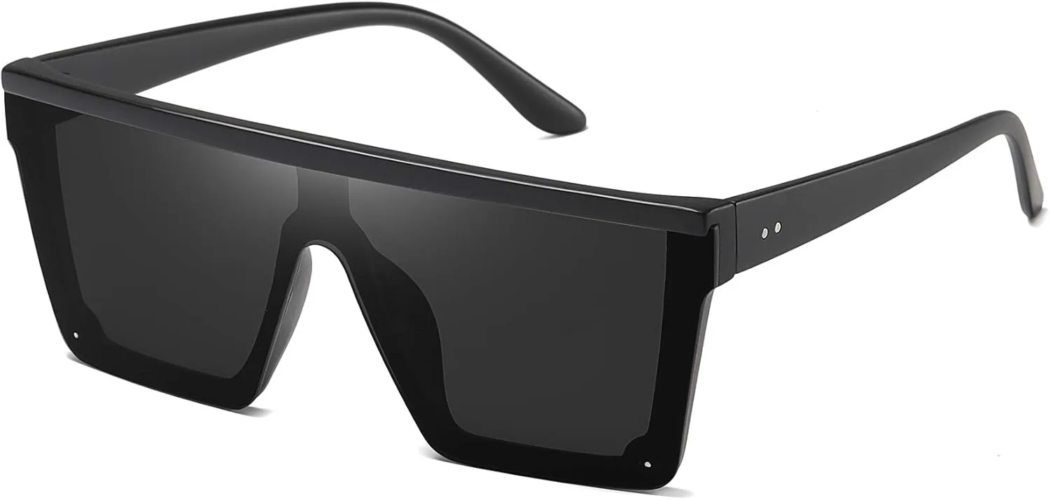 Солнцезащитные очки STORYCOAST квадратной формы для женщин и мужчин, модные, с большой оправой, плоской верхней частью и зеркальными линзами, (Matte Black-gray)
Солнцезащитные очки STORYCOAST квадратной формы для женщин и мужчин, модные, с большой оправой, плоской верхней частью и зеркальными линзами, (Matte Black-gray)