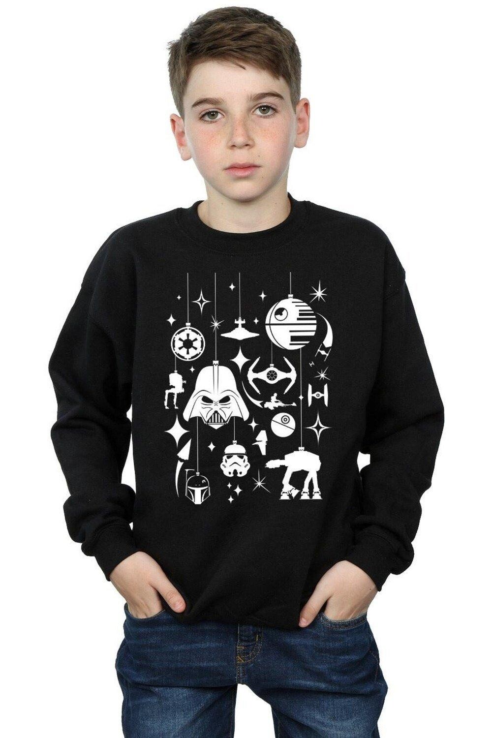 Толстовка с рождественскими украшениями Star Wars, черный
Толстовка с рождественскими украшениями Star Wars, черный
