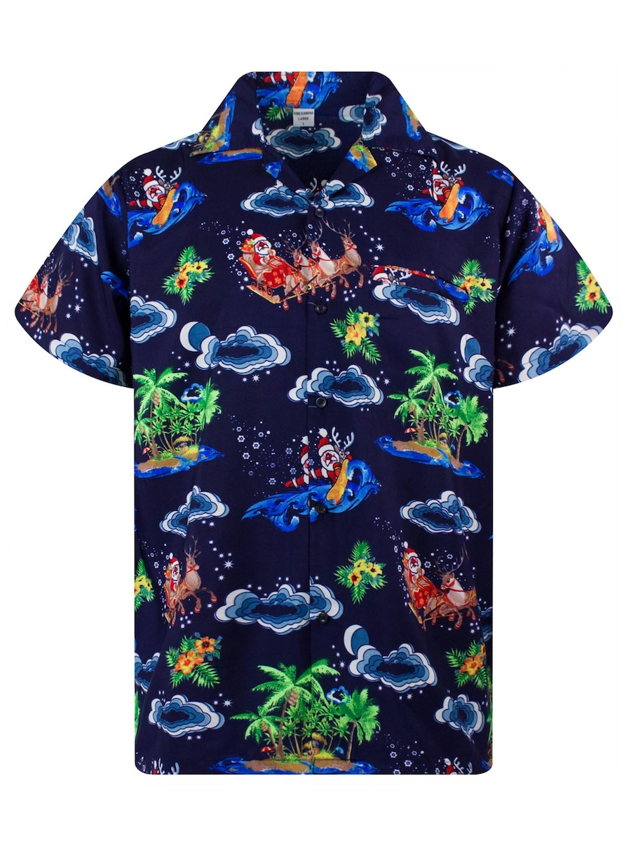 Рубашка на пуговицах классического кроя King Kameha Christmas Island, синий
Рубашка на пуговицах классического кроя King Kameha Christmas Island, синий