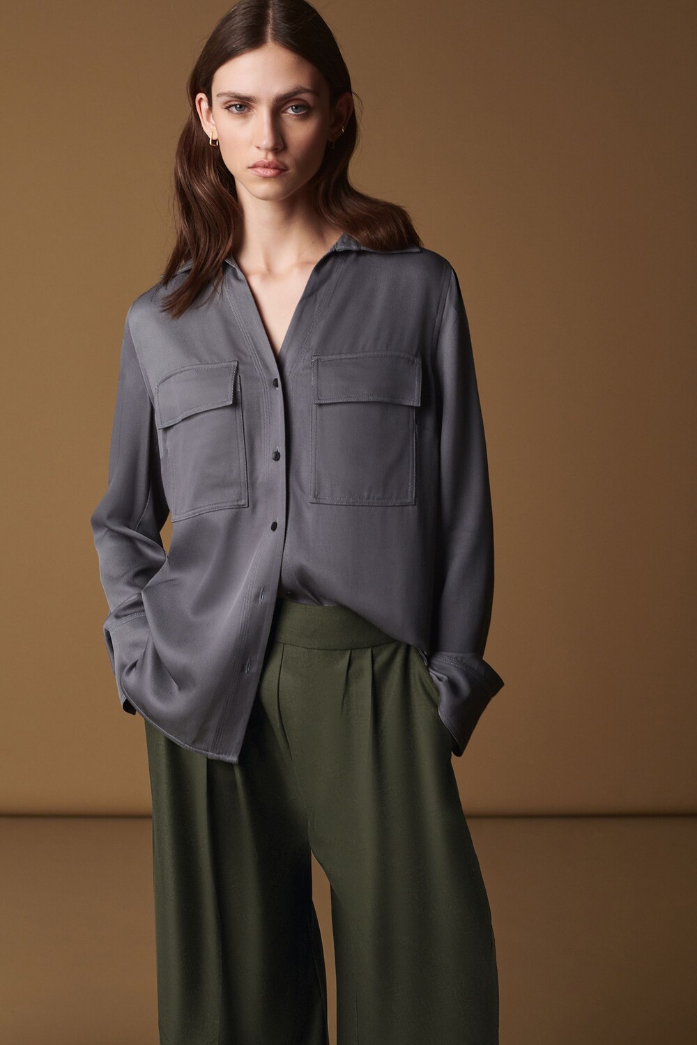 Качественная рубашка с карманами Next, синий
Качественная рубашка с карманами Next, синий