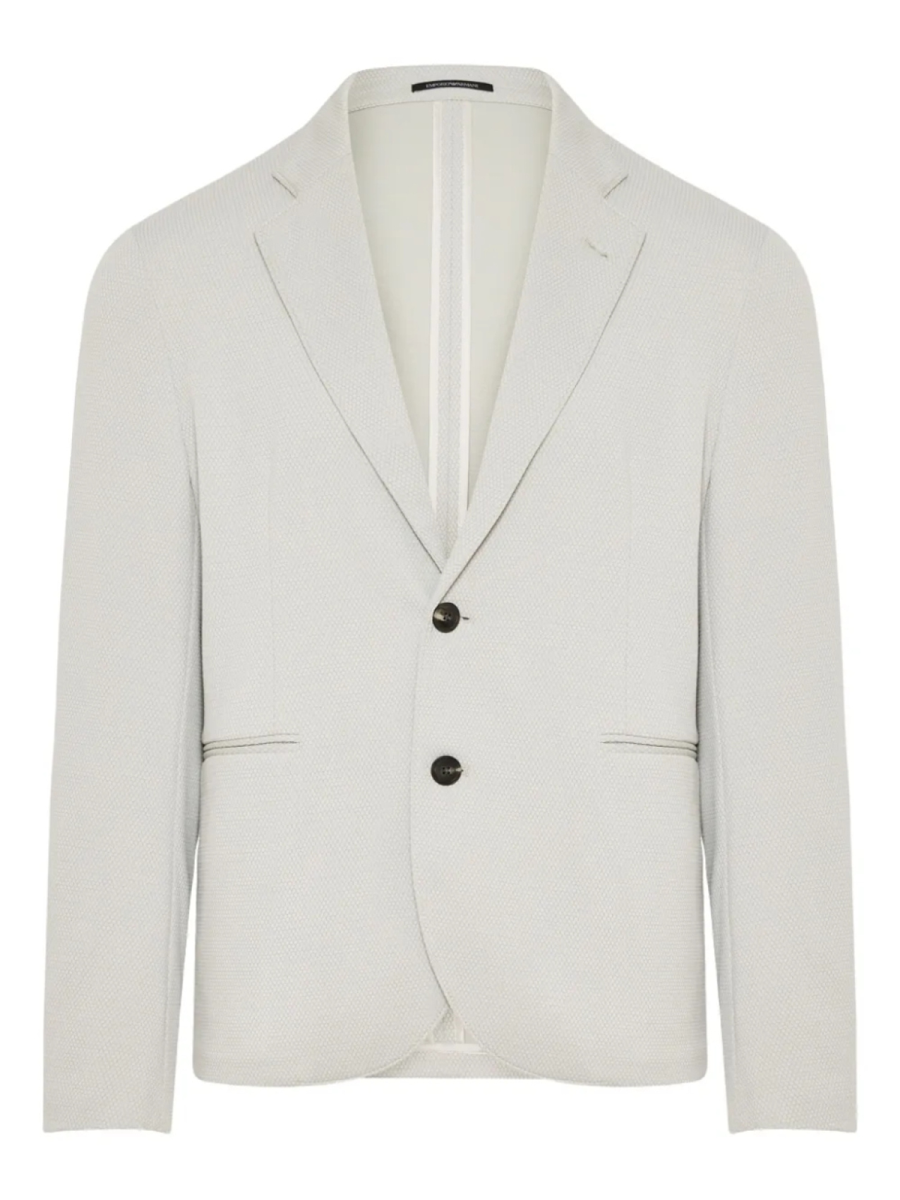 Однобортный блейзер Emporio Armani, нейтральный 
Однобортный блейзер Emporio Armani, нейтральный