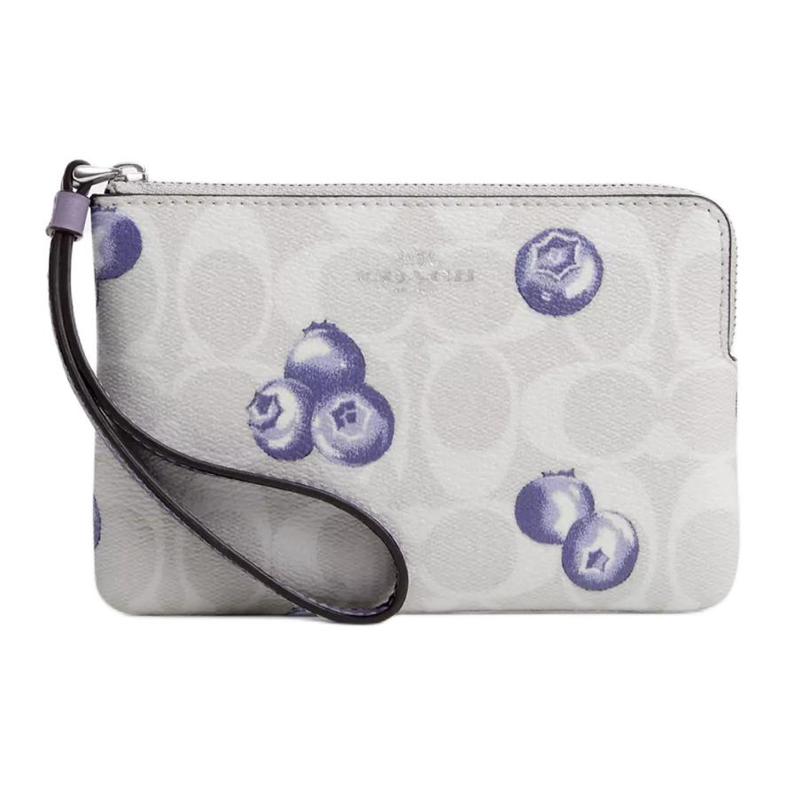 Кошелек на молнии с уголка из холста с ремешком из переработанной кожи мини женский серебряный и меловой и светло-фиолетовый COACH
Кошелек на молнии с уголка из холста с ремешком из переработанной кожи мини женский серебряный и меловой и светло-фиолетовый COACH