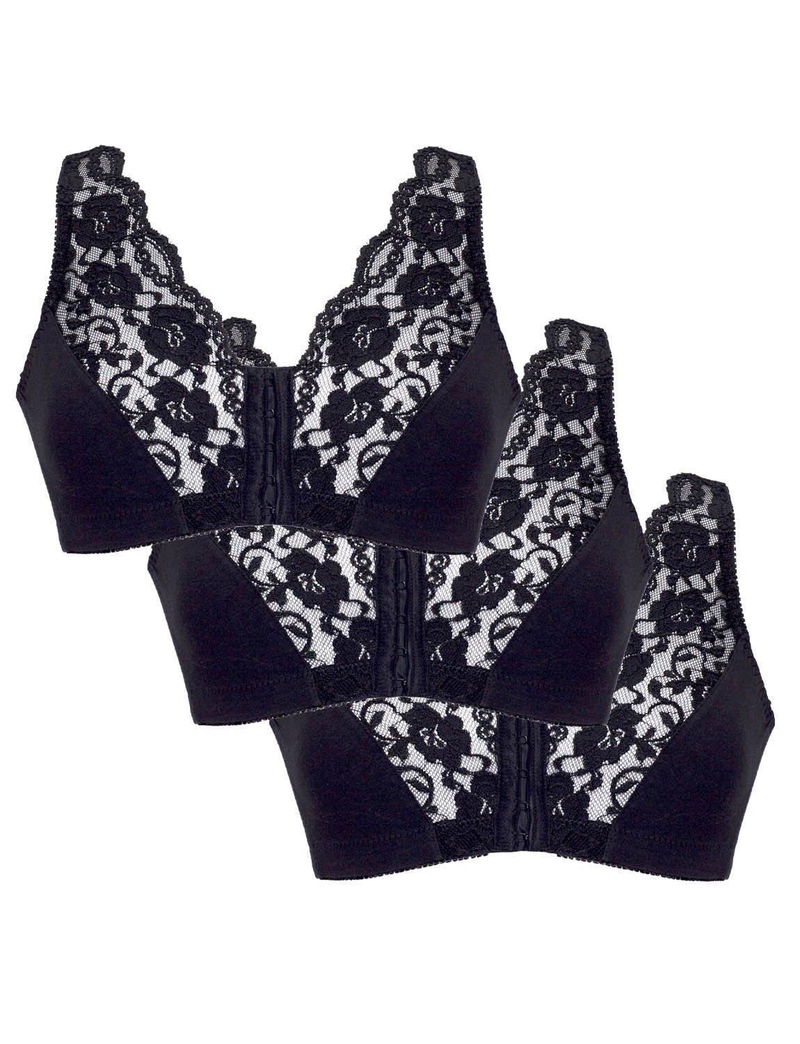 Набор из 3 бюстгальтеров Magic Bra из хлопка с кружевной застежкой спереди Eden House, черный
Набор из 3 бюстгальтеров Magic Bra из хлопка с кружевной застежкой спереди Eden House, черный
