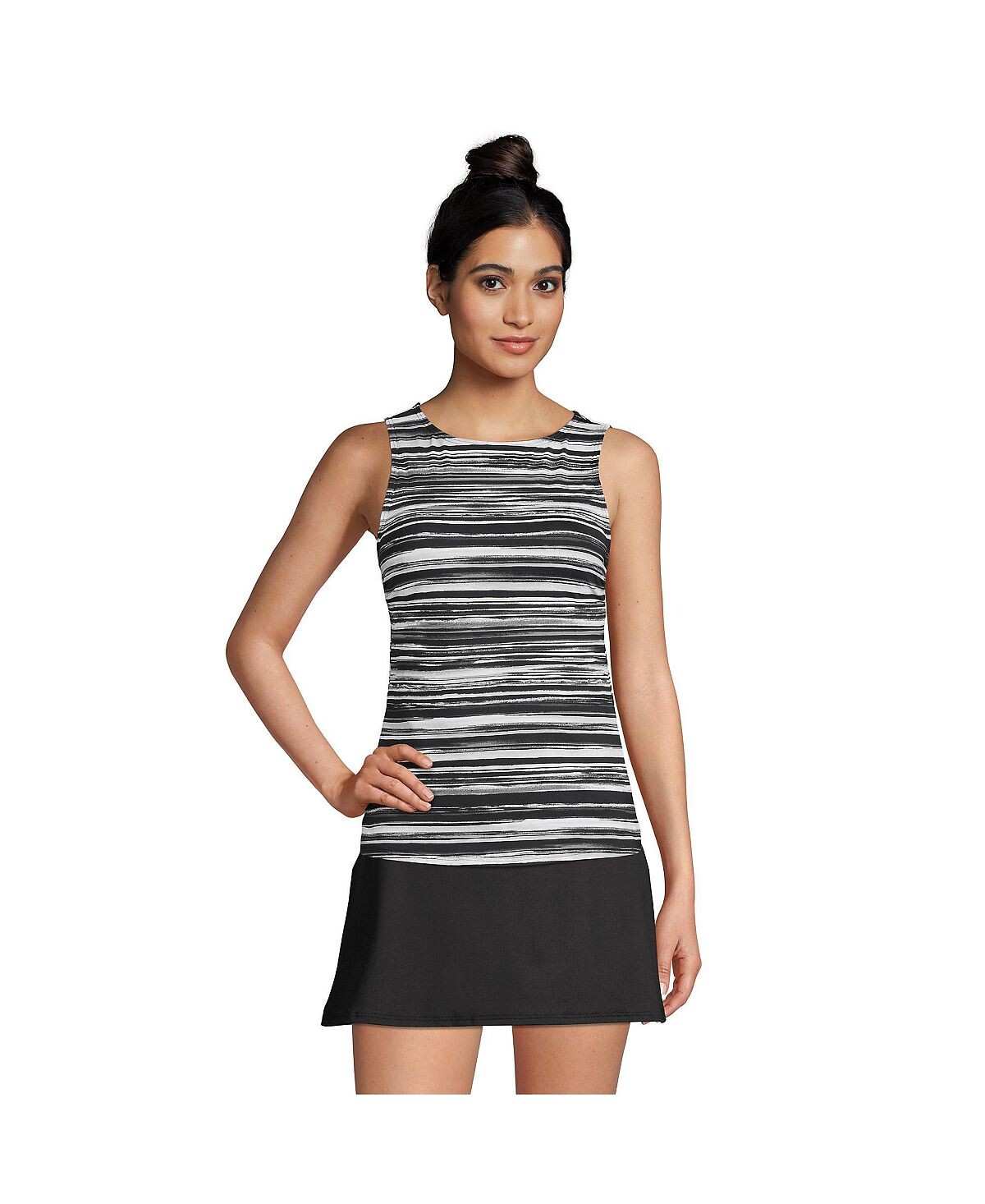 Женский скромный купальник танкини с высокой горловиной и защитой от солнца UPF 50 Lands' End
Женский скромный купальник танкини с высокой горловиной и защитой от солнца UPF 50 Lands' End