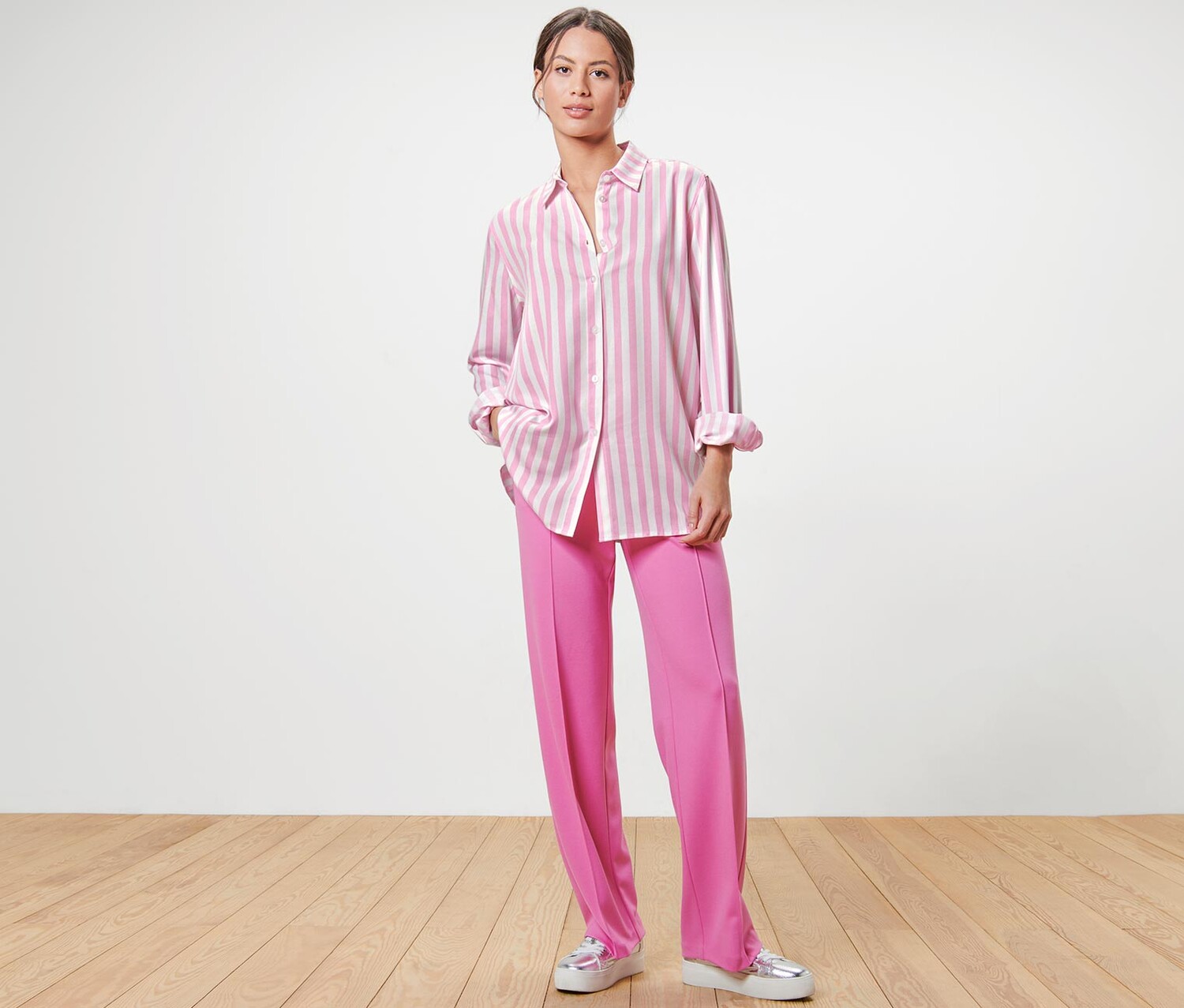 Полосатая блузка Tchibo, розово-белая полоска
Полосатая блузка Tchibo, розово-белая полоска