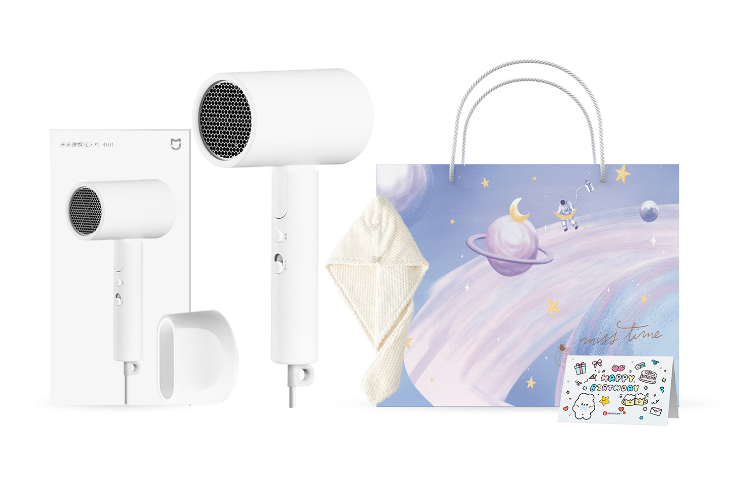 Фен для волос Mi, H101 White Dream Valentine's Gift (Including Hair Dryer)
Фен для волос Mi, H101 White Dream Valentine's Gift (Including Hair Dryer)