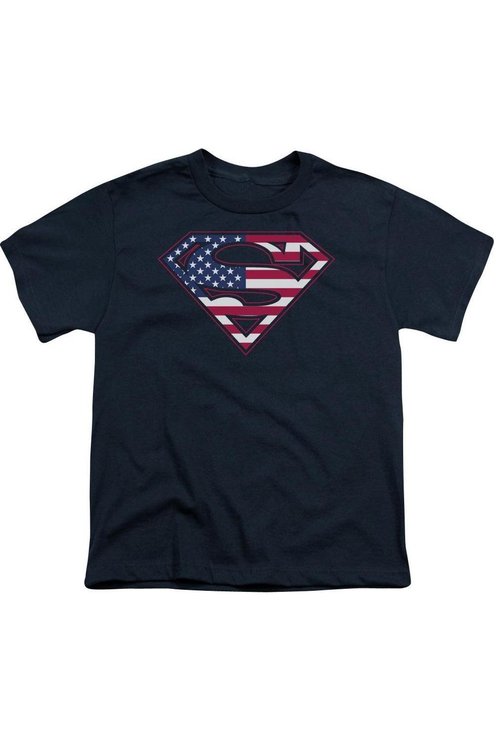 Футболка с коротким рукавом для детей с щитом Супермена Gildan, темно-синий
Футболка с коротким рукавом для детей с щитом Супермена Gildan, темно-синий