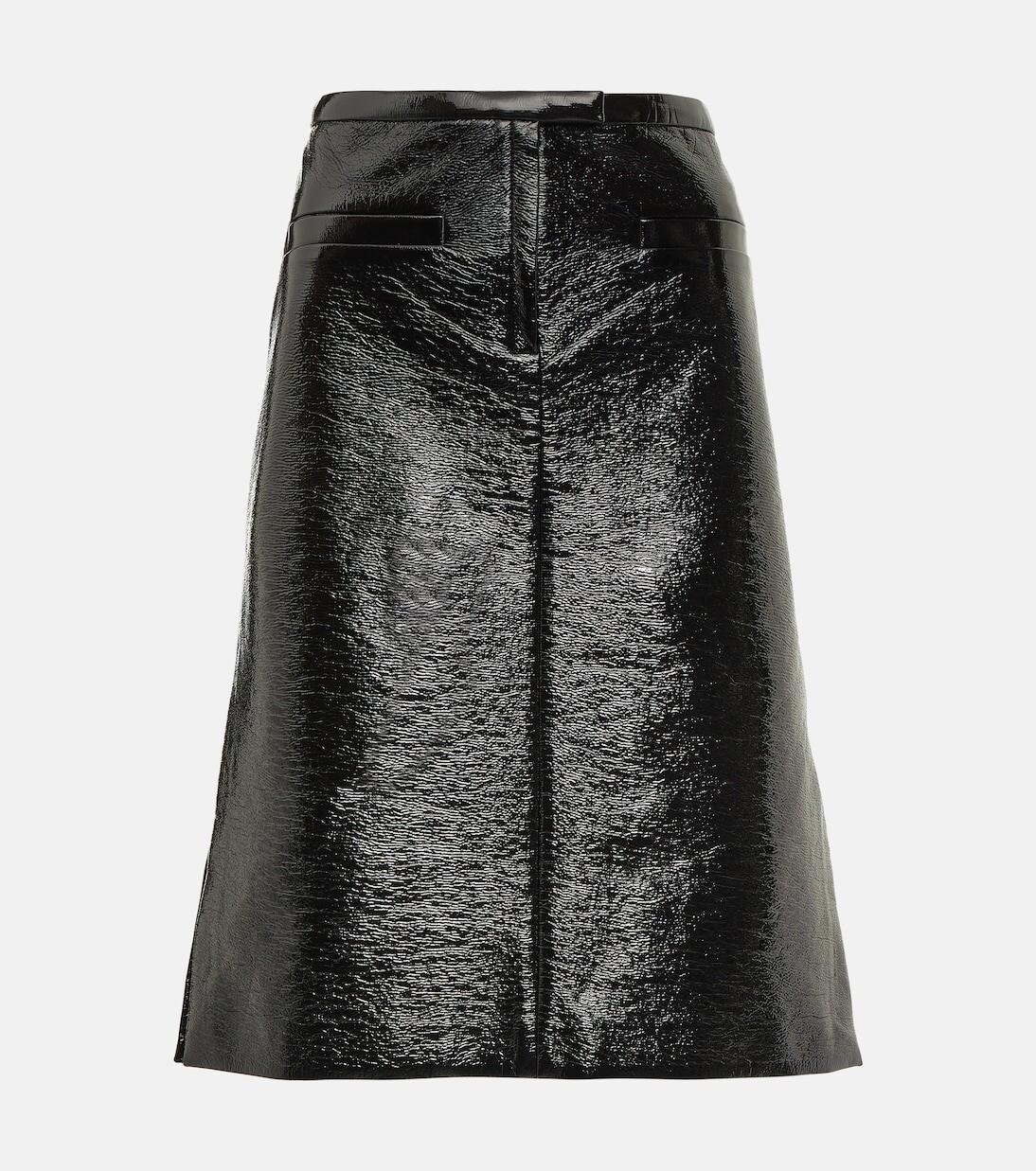 Виниловая юбка миди Courrèges, черный
Виниловая юбка миди Courrèges, черный