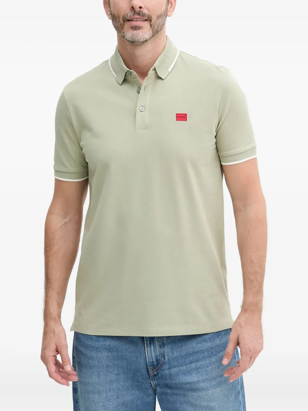 Рубашка-поло с вышитым логотипом HUGO, зеленый
Рубашка-поло с вышитым логотипом HUGO, зеленый