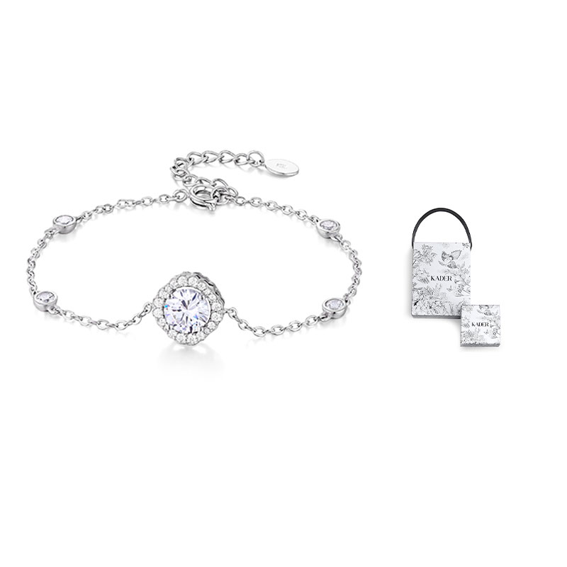 KADER Серебряный браслет с цирконием 925 пробы, женский серебристо-белый, эксклюзивная упаковка Goddess
KADER Серебряный браслет с цирконием 925 пробы, женский серебристо-белый, эксклюзивная упаковка Goddess