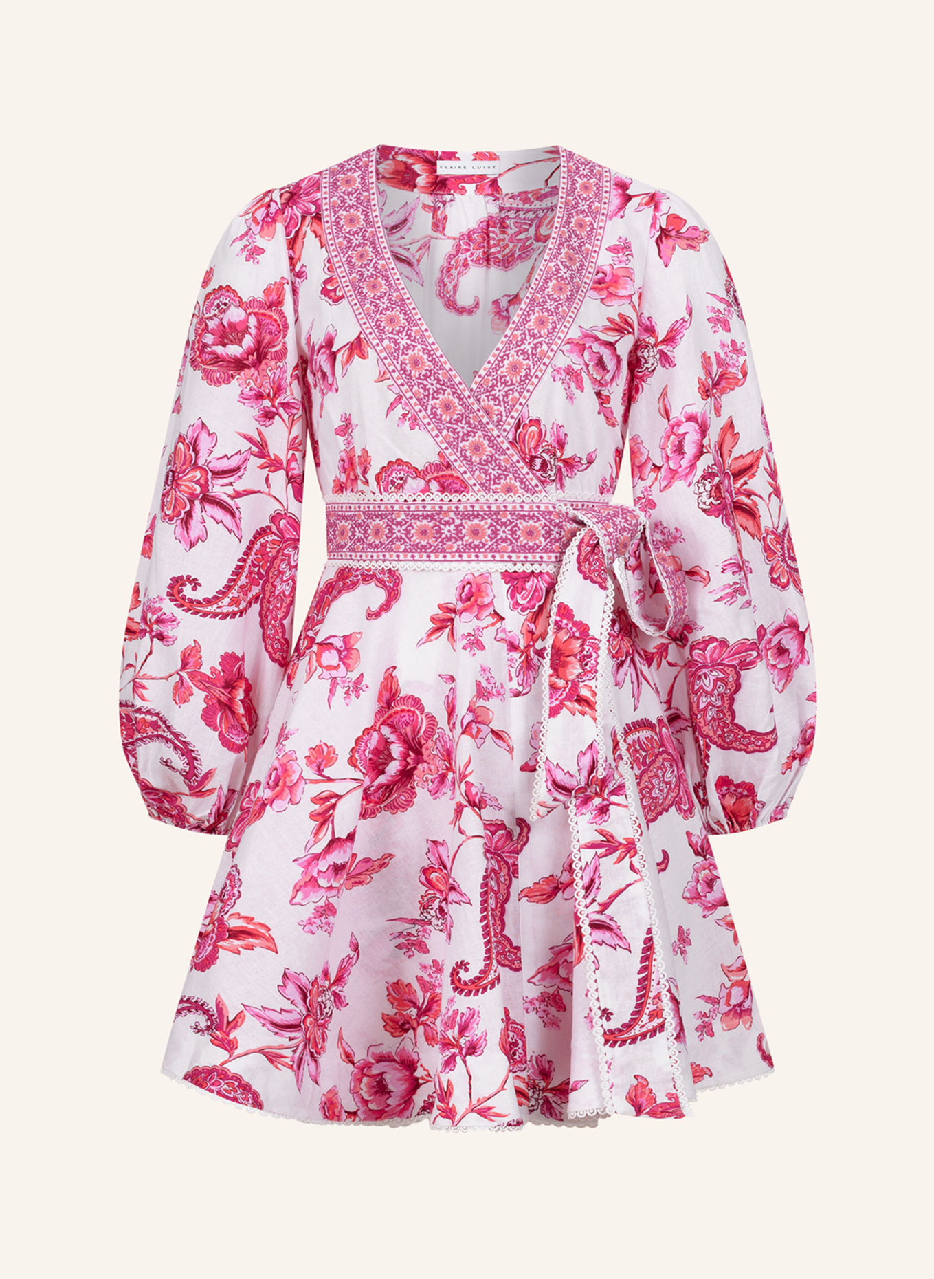 Цветочное платье с поясом Claire Luise, розовый
Цветочное платье с поясом Claire Luise, розовый